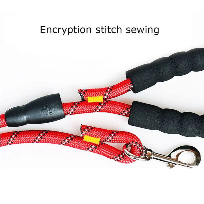 🇫🇷 Laisse pour chien réfléchissante avec poignée rembourrée – Corde double résistante pour chiens puissants, plus de sécurité et de contrôle 🇬🇧 Reflective Dog Leash with Padded Handle – Double Heavy-Duty Rope for Strong Dogs, Enhanced Safety & Control