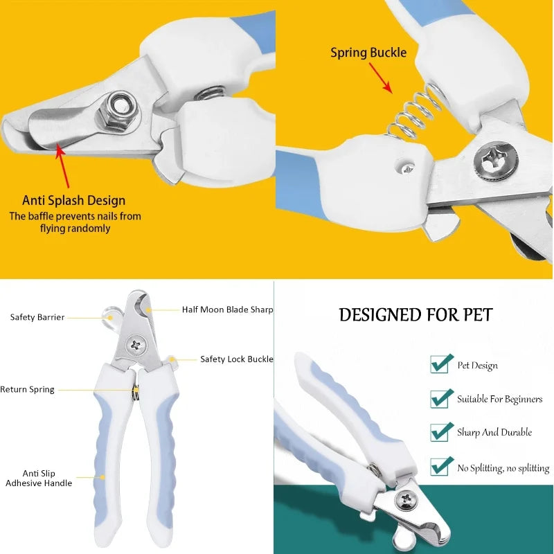 🇫🇷 Coupe-griffes pro en acier inoxydable pour chiens et chats – Pratique, précis et ergonomique pour un toilettage facile. 🇬🇧 Pro stainless steel nail clipper for dogs & cats – Convenient, precise & ergonomic for easy grooming.