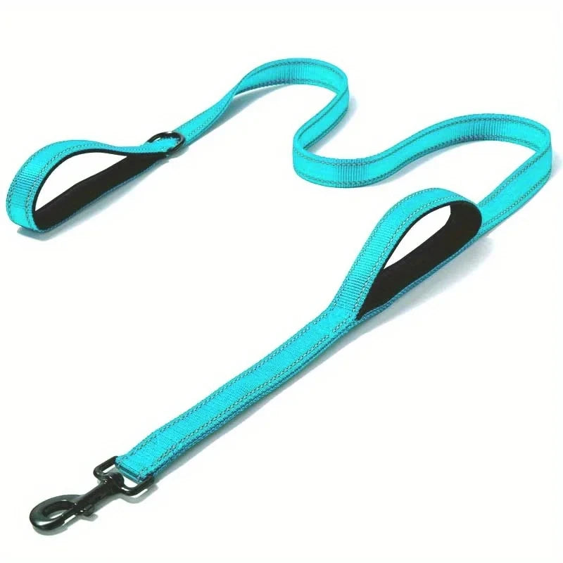 🇫🇷 Laisse pour chien double poignée – Laisse de dressage robuste pour promenade, voyage et contrôle renforcé 🇬🇧 Double Handle Dog Leash – Heavy-duty training lead for outdoor walks, travel & better control