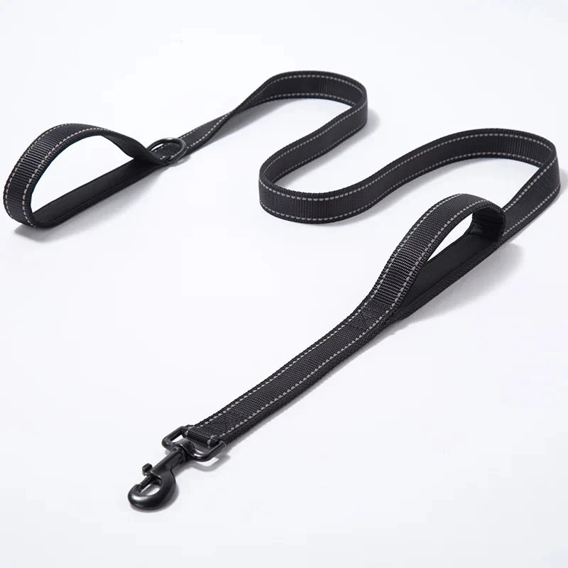 🇫🇷 Laisse pour chien double poignée – Laisse de dressage robuste pour promenade, voyage et contrôle renforcé 🇬🇧 Double Handle Dog Leash – Heavy-duty training lead for outdoor walks, travel & better control