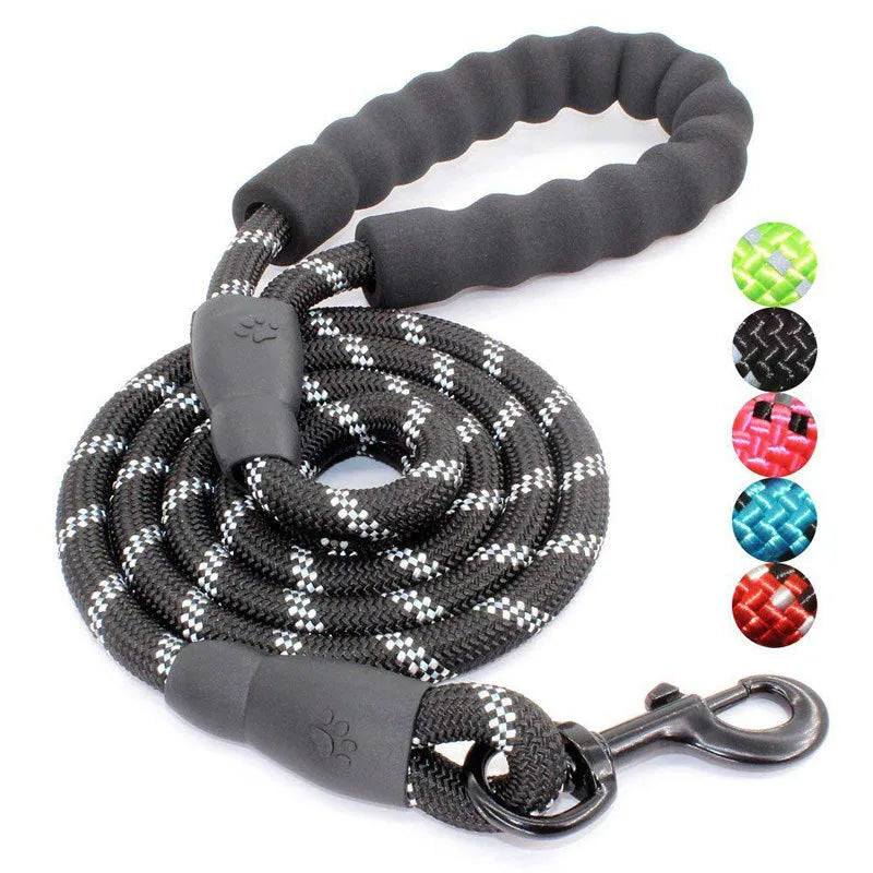🇫🇷 Laisse pour chien réfléchissante avec poignée rembourrée – Corde double résistante pour chiens puissants, plus de sécurité et de contrôle 🇬🇧 Reflective Dog Leash with Padded Handle – Double Heavy-Duty Rope for Strong Dogs, Enhanced Safety & Control