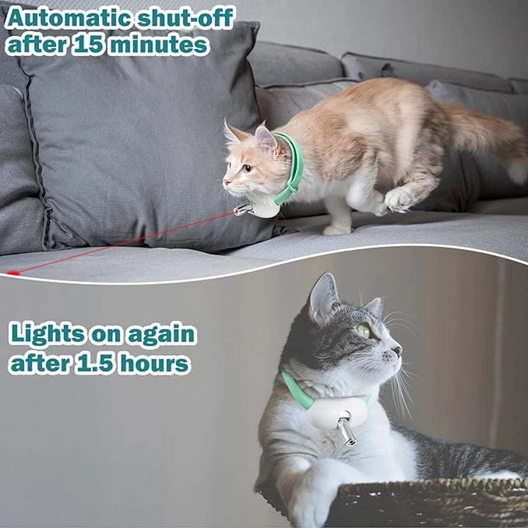 🇫🇷 Français : Collier laser pour chats – Jouet interactif automatique USB rechargeable 🇬🇧 English : Laser Pointer Cat Collar – Automatic USB Rechargeable Interactive Toy