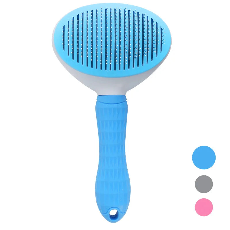 🇫🇷 Brosse Autonettoyante Anti-Poils – Peigne de Toilettage pour Chats et Chiens 🇬🇧 Self-Cleaning Pet Hair Removal Brush – Grooming Comb for Cats & Dogs