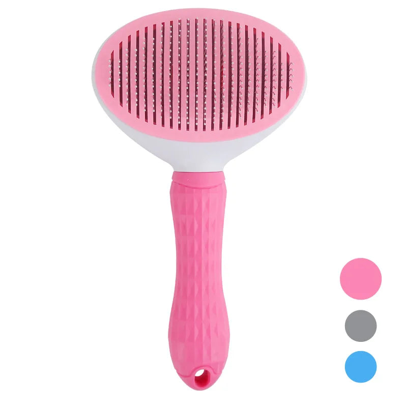 🇫🇷 Brosse Autonettoyante Anti-Poils – Peigne de Toilettage pour Chats et Chiens 🇬🇧 Self-Cleaning Pet Hair Removal Brush – Grooming Comb for Cats & Dogs