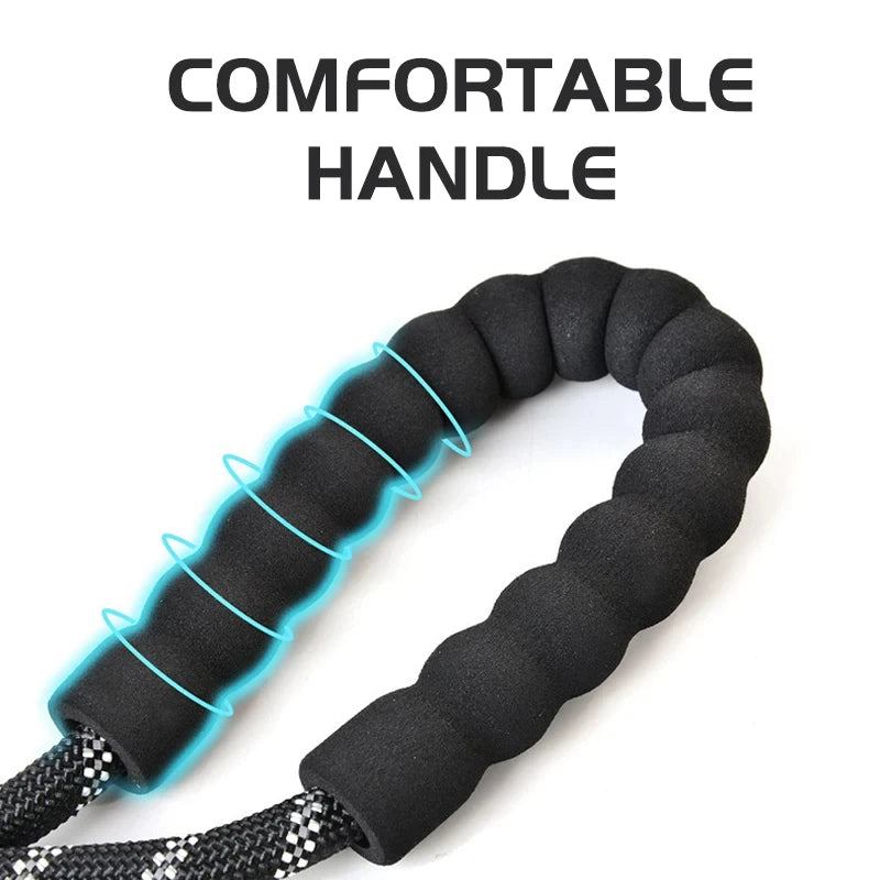 🇫🇷 Laisse pour chien réfléchissante avec poignée rembourrée – Corde double résistante pour chiens puissants, plus de sécurité et de contrôle 🇬🇧 Reflective Dog Leash with Padded Handle – Double Heavy-Duty Rope for Strong Dogs, Enhanced Safety & Control