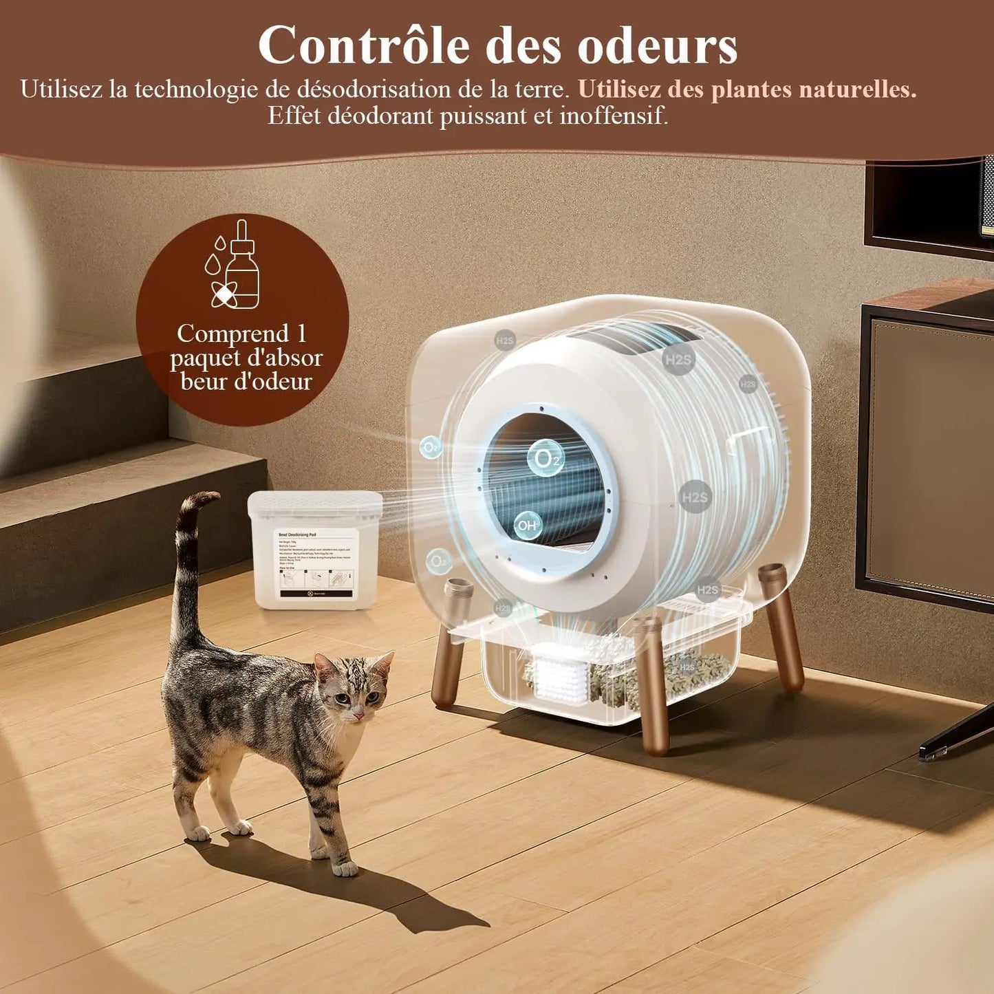 🇫🇷 PAWBBY P1 Bac à Litière Intelligent Autonettoyant – XXL, App Connectée, Certifié TÜV, Idéal pour Plusieurs Chats 🇬🇧 PAWBBY P1 Ultra Smart Self-Cleaning Litter Box – Extra Large, App Control, TÜV Certified, Multi-Cat Friendly