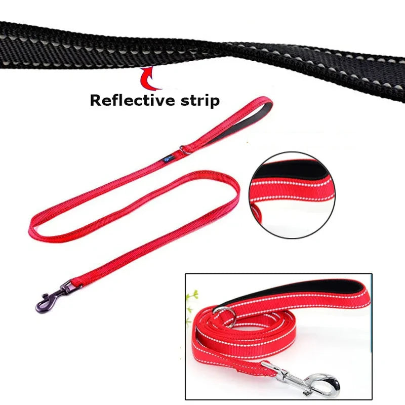 🇫🇷 Laisse pour chien double poignée – Laisse de dressage robuste pour promenade, voyage et contrôle renforcé 🇬🇧 Double Handle Dog Leash – Heavy-duty training lead for outdoor walks, travel & better control
