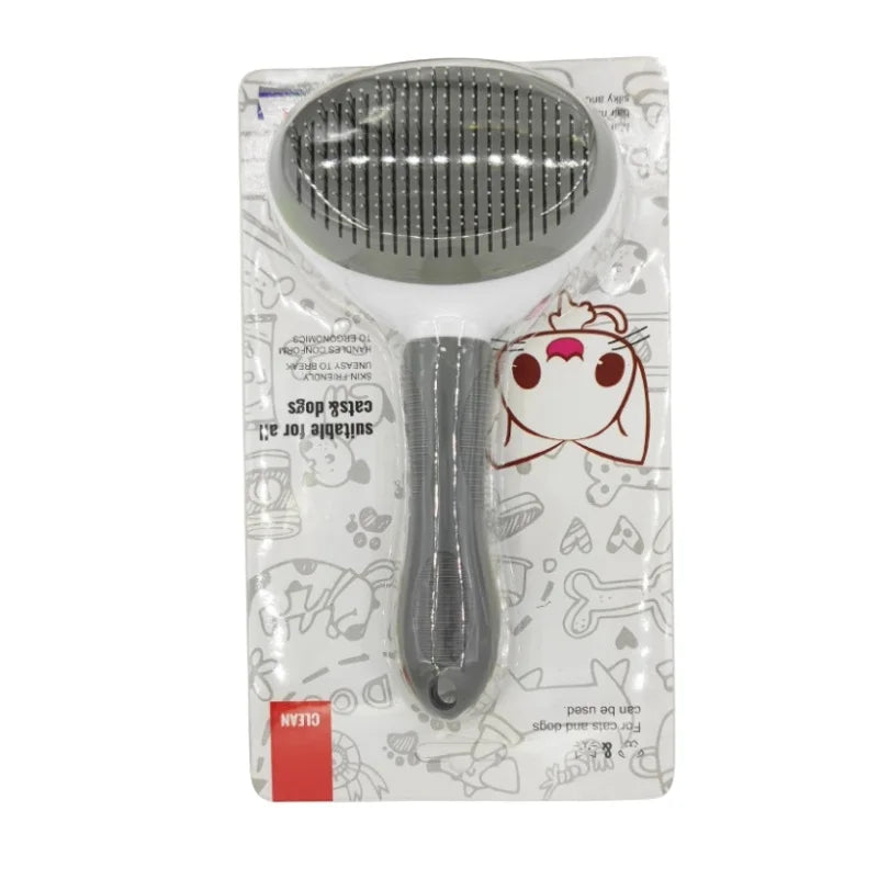 🇫🇷 Brosse Autonettoyante Anti-Poils – Peigne de Toilettage pour Chats et Chiens 🇬🇧 Self-Cleaning Pet Hair Removal Brush – Grooming Comb for Cats & Dogs
