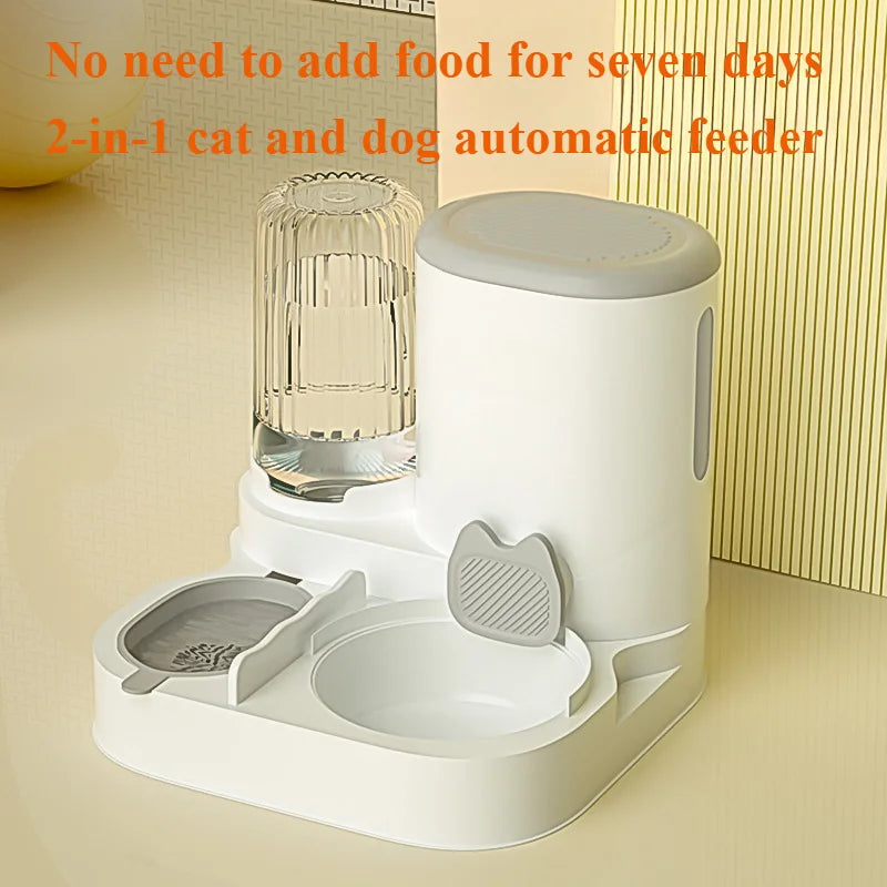 🇫🇷 Gamelle & distributeur automatique pour chats et chiens – bol intégré pour eau et nourriture, pratique pour boire & manger. 🇬🇧 Automatic feeder & water bowl for cats & dogs – integrated food & water dish for easy eating & drinking.