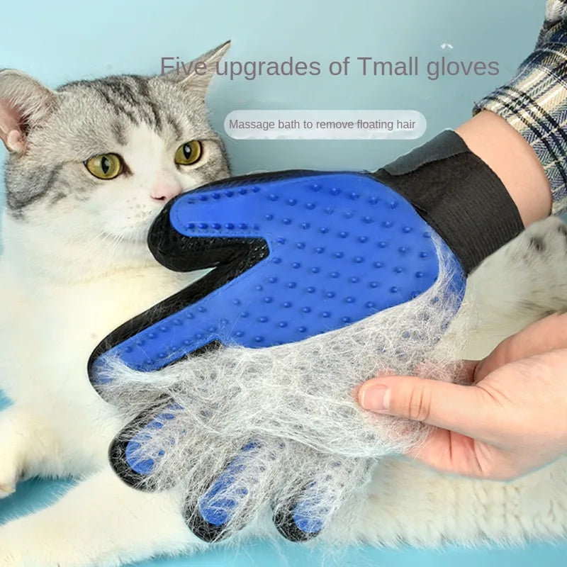 🇫🇷 Gants de toilettage en silicone pour chats et chiens – Brosse & peigne pour retirer les poils, masser et laver vos animaux. 🇬🇧 Silicone pet grooming gloves for cats & dogs – Brush & comb to remove hair, massage & bathe your pets.