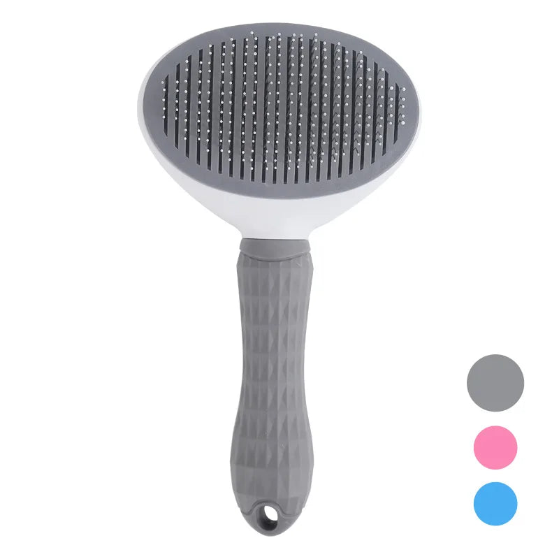 🇫🇷 Brosse Autonettoyante Anti-Poils – Peigne de Toilettage pour Chats et Chiens 🇬🇧 Self-Cleaning Pet Hair Removal Brush – Grooming Comb for Cats & Dogs