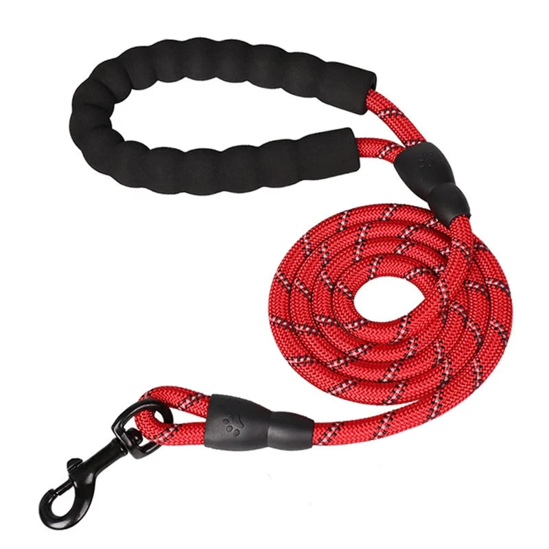 🇫🇷 Laisse pour chien réfléchissante avec poignée rembourrée – Corde double résistante pour chiens puissants, plus de sécurité et de contrôle 🇬🇧 Reflective Dog Leash with Padded Handle – Double Heavy-Duty Rope for Strong Dogs, Enhanced Safety & Control