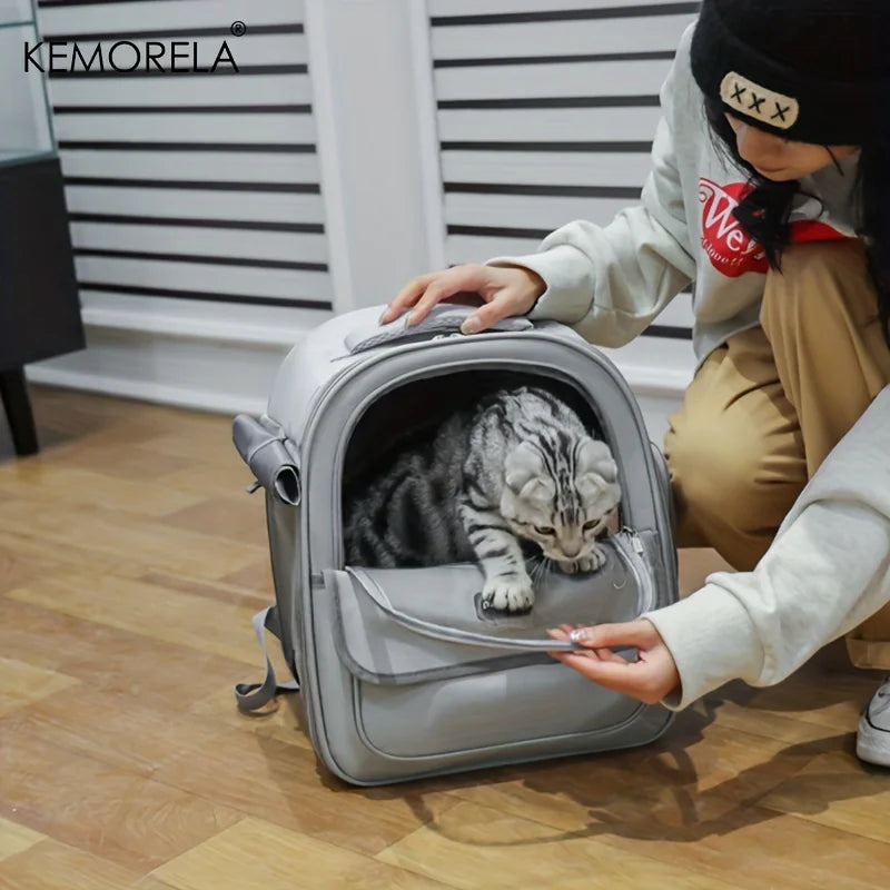 🇫🇷 Sac à dos transparent pour animaux – Capsule rigide respirante pour chats et petits chiens, idéal pour les sorties et voyages 🇬🇧 Transparent Pet Backpack – Breathable Capsule Carrier for Cats & Small Dogs, Perfect for Outdoor Travel