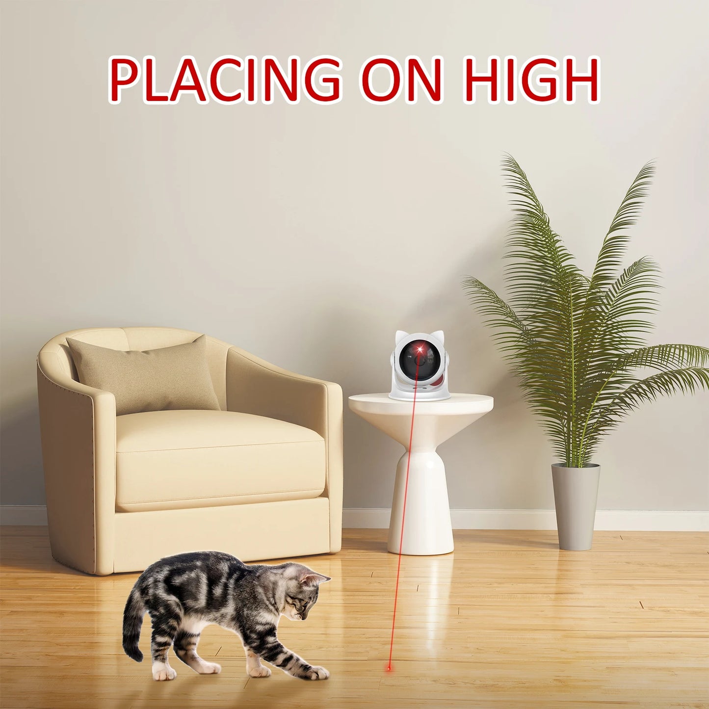 🇫🇷 Jouet laser automatique rechargeable pour chats/chiens – Mouvements aléatoires, modes lent et rapide, idéal intérieur. 🇬🇧 Automatic rechargeable laser toy for cats/dogs – Random motion, slow & fast modes, perfect for indoor play.