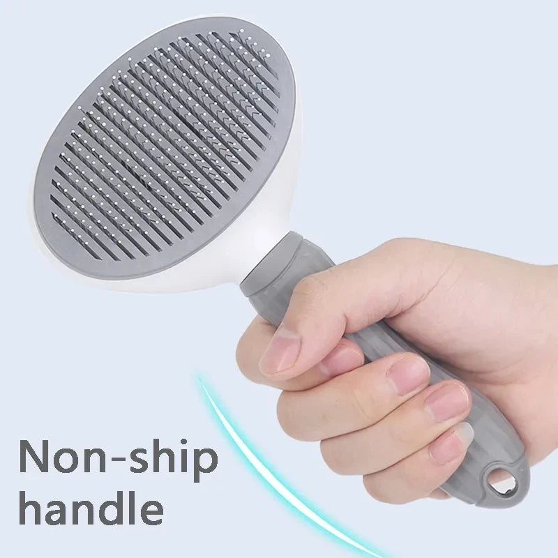 🇫🇷 Brosse Autonettoyante Anti-Poils – Peigne de Toilettage pour Chats et Chiens 🇬🇧 Self-Cleaning Pet Hair Removal Brush – Grooming Comb for Cats & Dogs
