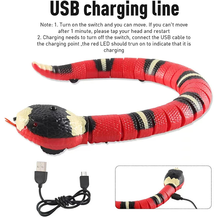 🇫🇷 Jouet interactif automatique pour chats – Serpent intelligent à détection, rechargeable USB, idéal pour stimuler et amuser votre félin. 🇬🇧 Automatic interactive cat toy – Smart sensing snake, USB rechargeable, perfect to entertain and engage your cat.