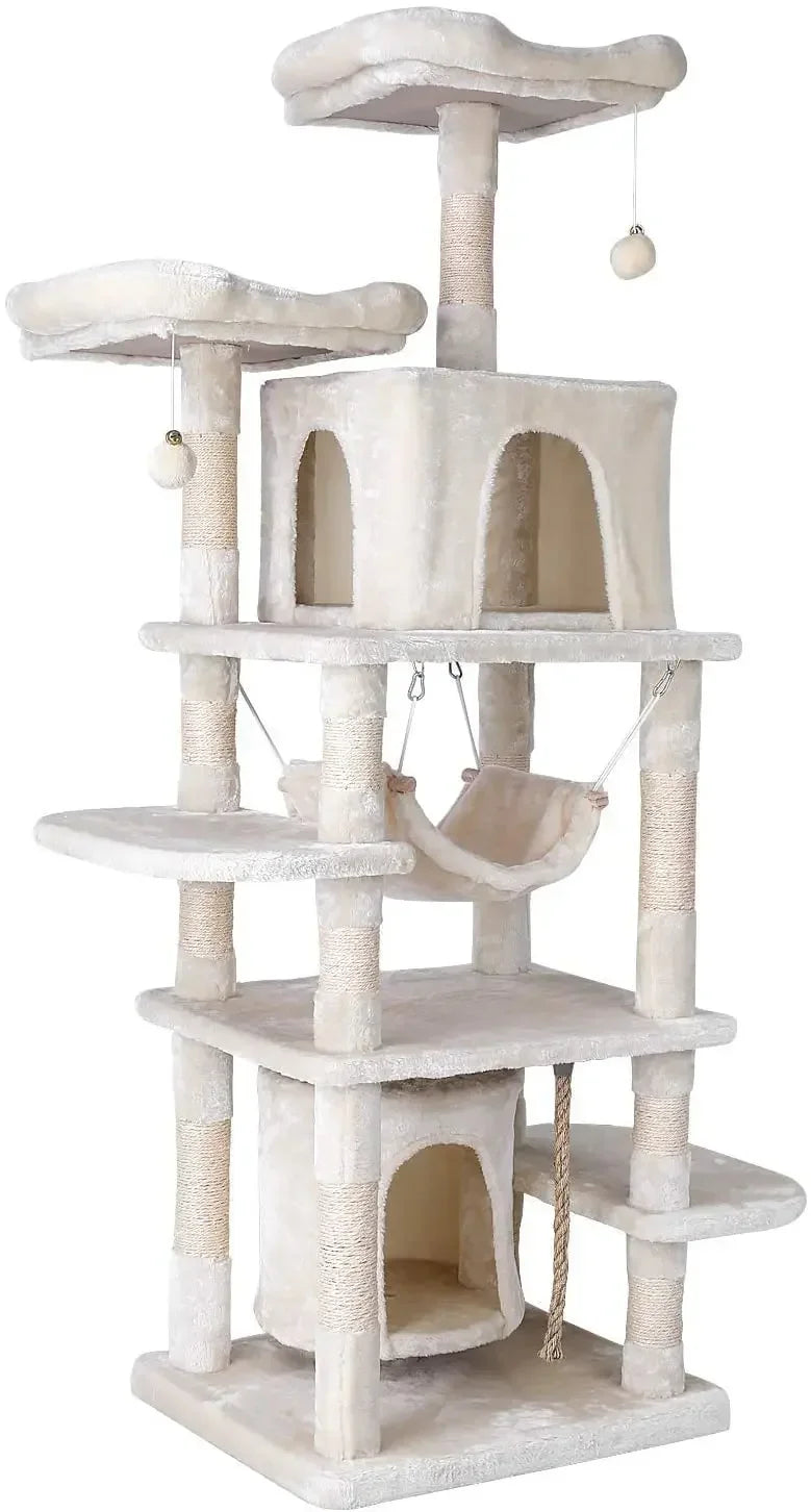🇫🇷 Français : Arbre à chat 170 cm, tour en peluche avec niches et griffoirs. Parfait pour chats d’intérieur. 🇬🇧 English: 170cm cat tree, plush tower with condos and scratchers. Ideal for indoor cats.