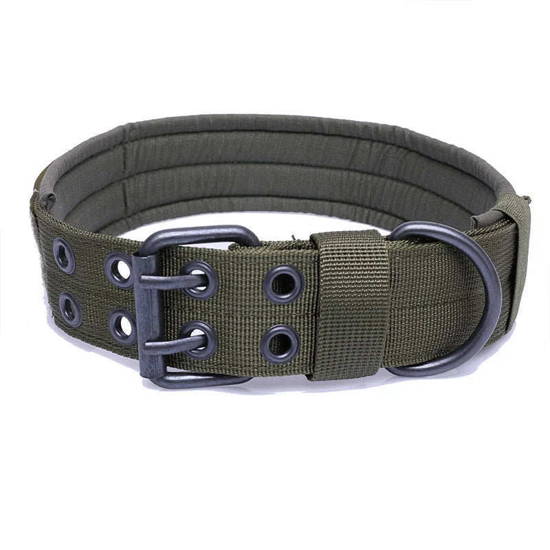 🇫🇷 Collier pour chien réglable – Nylon tactique réfléchissant, solide et idéal pour l’entraînement des grands chiens 🇬🇧 Adjustable Dog Collar – Reflective tactical nylon, strong and ideal for training large dogs