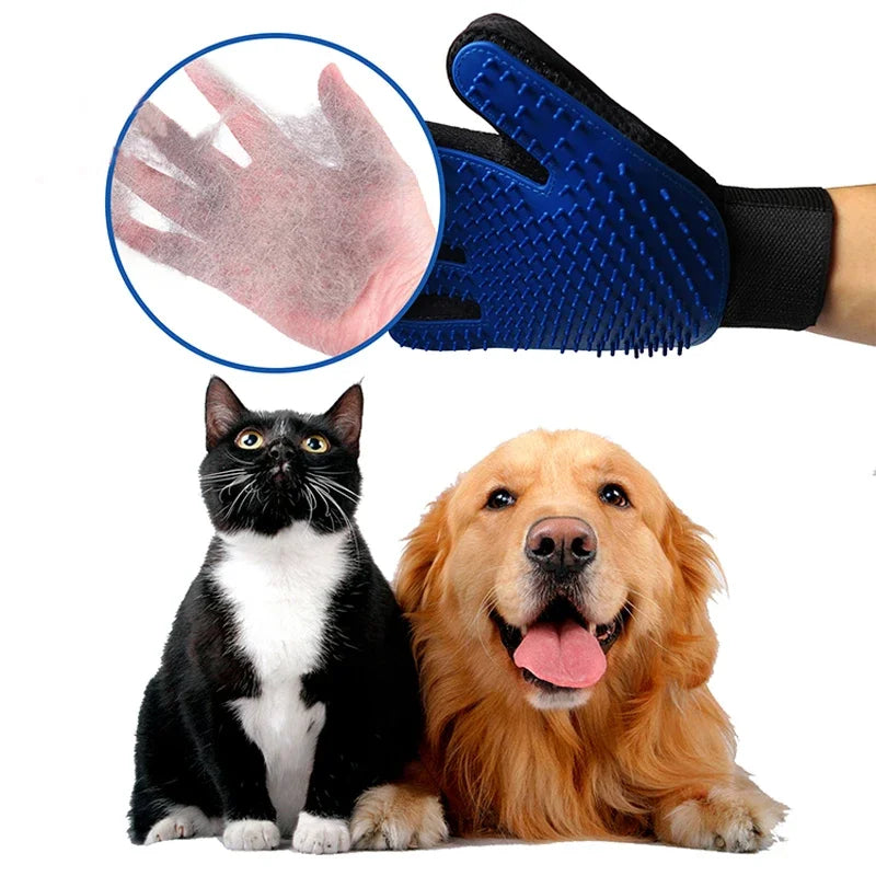 🇫🇷 Gants de toilettage en silicone pour chats et chiens – Brosse & peigne pour retirer les poils, masser et laver vos animaux. 🇬🇧 Silicone pet grooming gloves for cats & dogs – Brush & comb to remove hair, massage & bathe your pets.