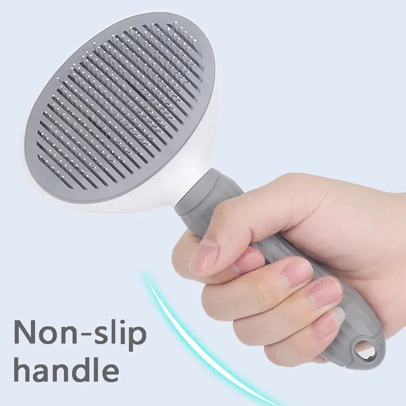 🇫🇷 Brosse Autonettoyante Anti-Poils – Peigne de Toilettage pour Chats et Chiens 🇬🇧 Self-Cleaning Pet Hair Removal Brush – Grooming Comb for Cats & Dogs