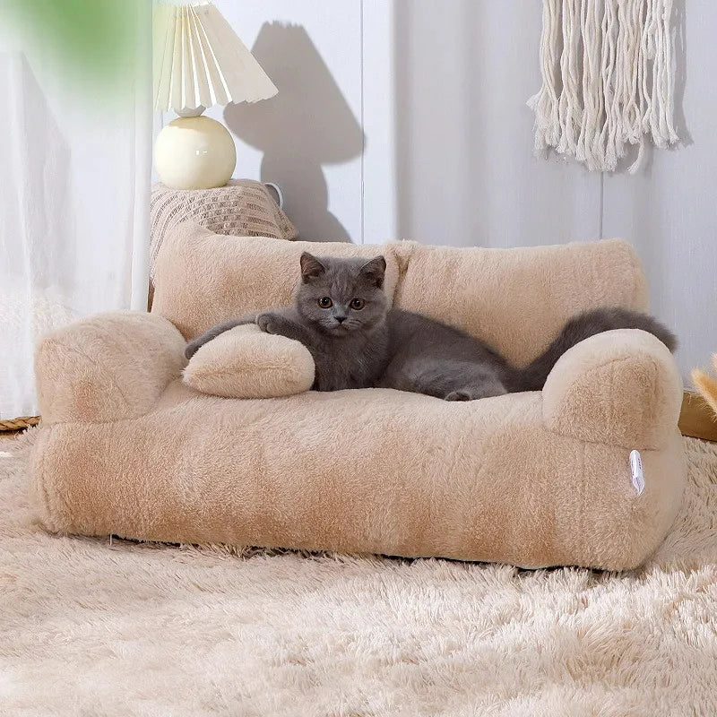 🇫🇷 Lit canapé de luxe pour chat – Nid d’hiver chaud et moelleux, en peluche confortable pour chiens et chats de petite à moyenne taille 🇬🇧 Luxury Cat Sofa Bed – Winter Warm Plush Nest for Small & Medium Cats and Dogs, Super Soft and Cozy