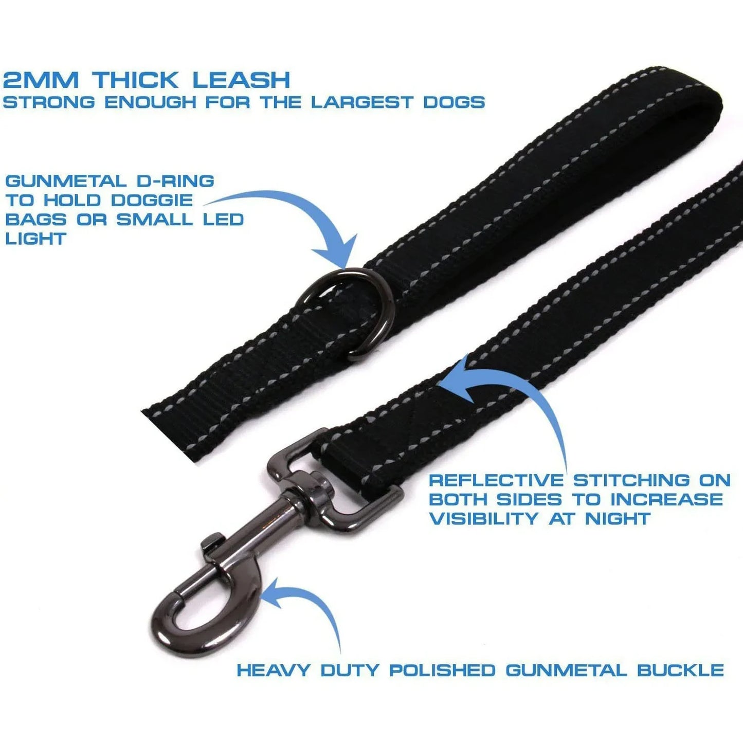 🇫🇷 Laisse pour chien double poignée – Laisse de dressage robuste pour promenade, voyage et contrôle renforcé 🇬🇧 Double Handle Dog Leash – Heavy-duty training lead for outdoor walks, travel & better control