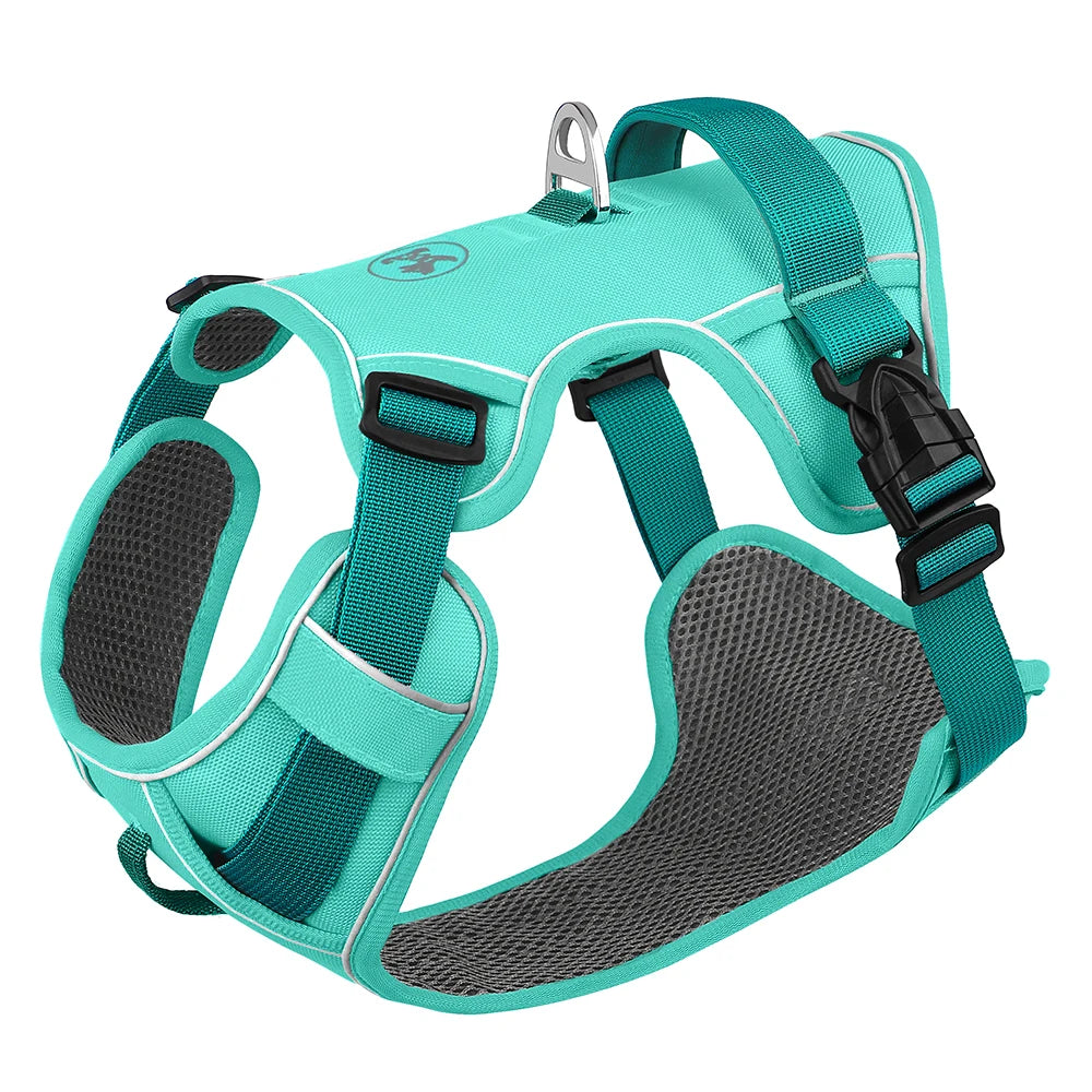 🇫🇷 Harnais pour chien en maille respirante – Nylon réfléchissant, harnais durable et réglable pour petits, moyens et grands chiens 🇬🇧 Mesh Breathable Dog Harness – Durable Reflective Nylon Training Vest, Adjustable for Small, Medium and Large Dogs