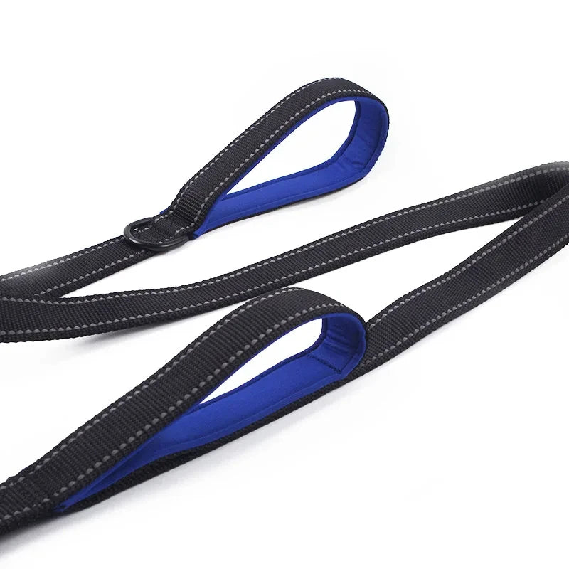 🇫🇷 Laisse pour chien double poignée – Laisse de dressage robuste pour promenade, voyage et contrôle renforcé 🇬🇧 Double Handle Dog Leash – Heavy-duty training lead for outdoor walks, travel & better control