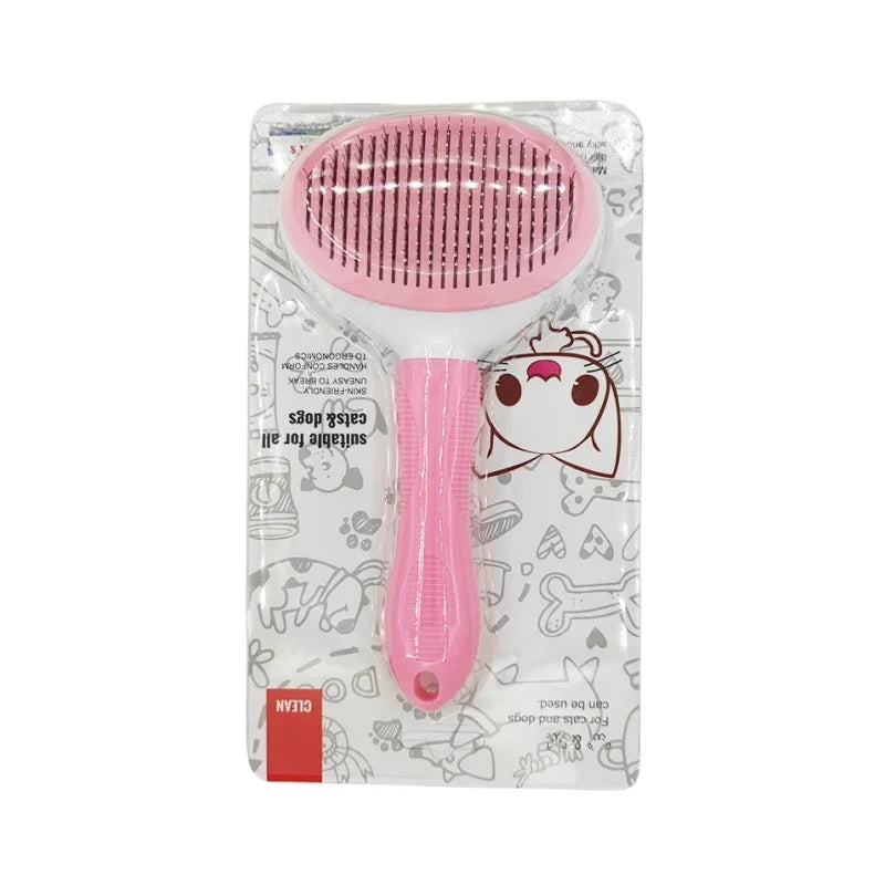 🇫🇷 Brosse Autonettoyante Anti-Poils – Peigne de Toilettage pour Chats et Chiens 🇬🇧 Self-Cleaning Pet Hair Removal Brush – Grooming Comb for Cats & Dogs
