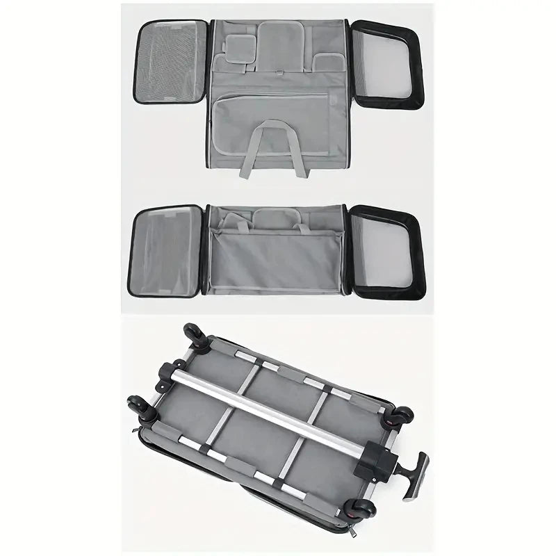 🇫🇷 Chariot de transport XXL pour animaux – Sac trolley pliable et détachable pour chien ou chat, idéal pour les voyages 🇬🇧 Extra Large Pet Trolley – Foldable & Detachable Travel Carrier for Dogs & Cats