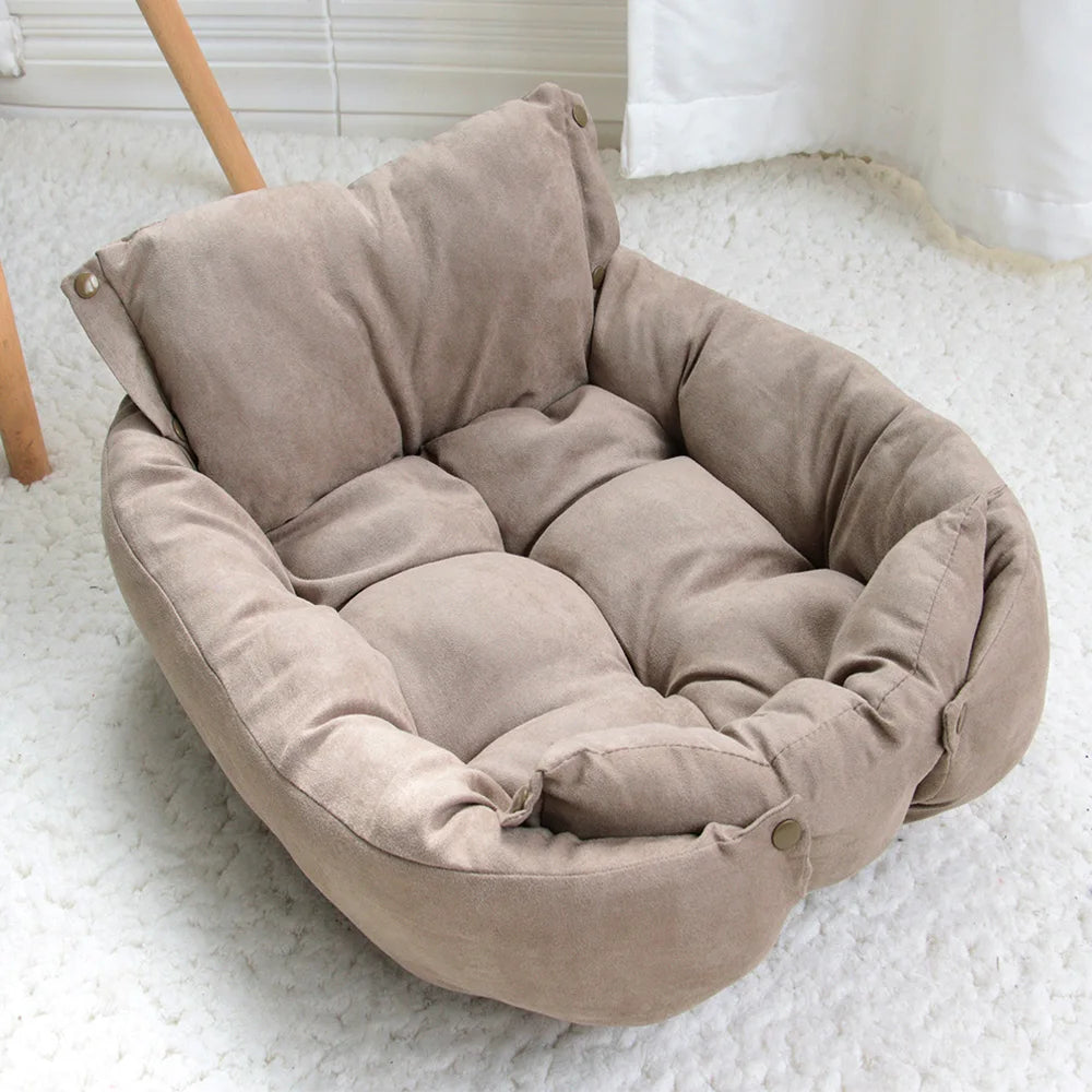 🇫🇷 Tapis-lit multifonction 3-en-1 pour chien et chat – Coussin doux, canapé ou niche chaude pour l’hiver 🇬🇧 3-in-1 Multifunction Pet Bed – Soft Cushion, Sofa & Warm Winter Nest for Dogs and Cats
