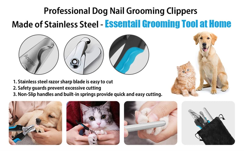 🇫🇷 Coupe-griffes pro avec butée de sécurité – Acier inoxydable – Pour chats et chiens, soin des griffes et toilettage. 🇬🇧 Pro nail clipper with safety guard – Stainless steel – For cats & dogs, claw care and grooming.