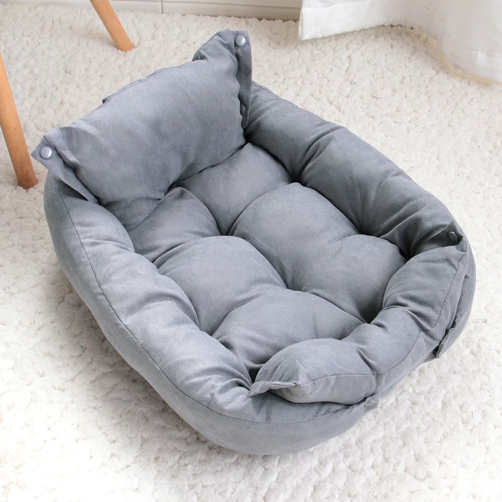 🇫🇷 Tapis-lit multifonction 3-en-1 pour chien et chat – Coussin doux, canapé ou niche chaude pour l’hiver 🇬🇧 3-in-1 Multifunction Pet Bed – Soft Cushion, Sofa & Warm Winter Nest for Dogs and Cats