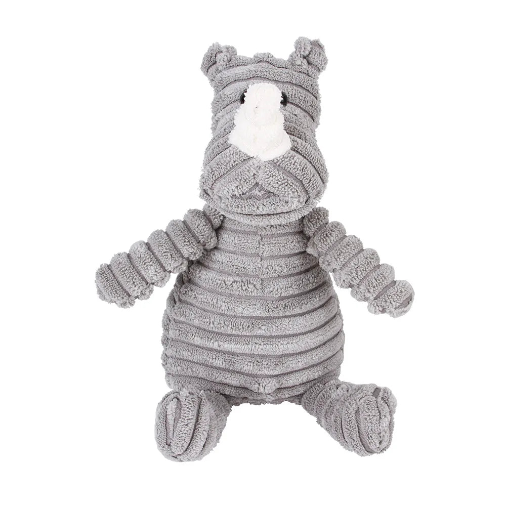 🇫🇷 Jouet en peluche avec couineur pour chien – Singe ou cochon en velours côtelé, nettoie les dents, résistant pour grands chiens. 🇬🇧 Corduroy monkey/pig plush dog toy with squeaker – Tooth cleaning, durable for large dogs.