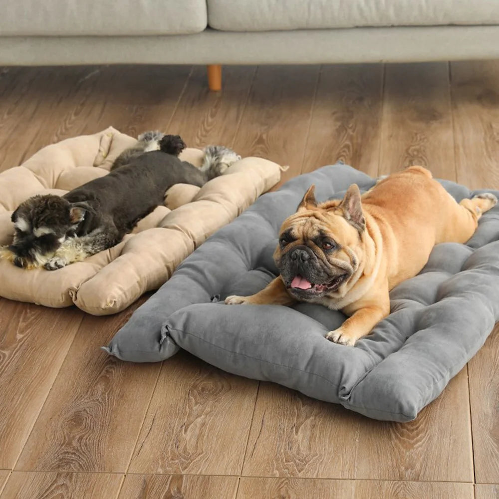 🇫🇷 Tapis-lit multifonction 3-en-1 pour chien et chat – Coussin doux, canapé ou niche chaude pour l’hiver 🇬🇧 3-in-1 Multifunction Pet Bed – Soft Cushion, Sofa & Warm Winter Nest for Dogs and Cats