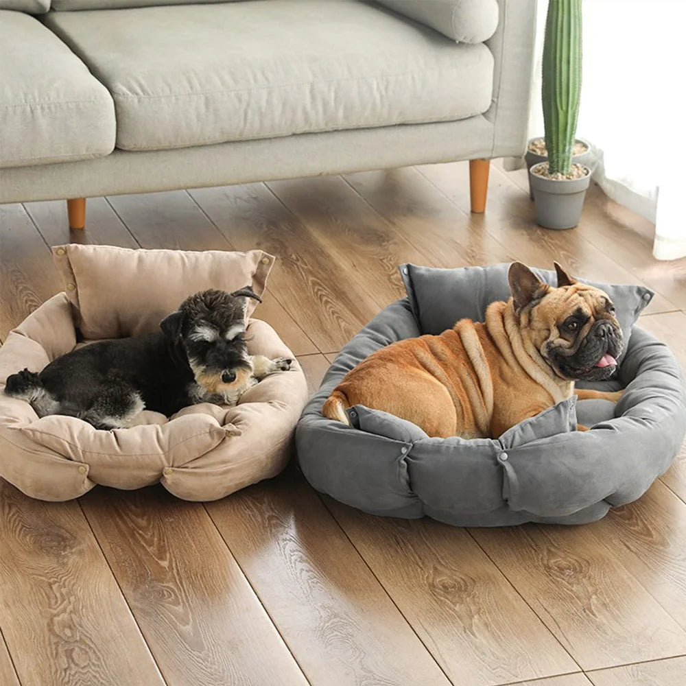 🇫🇷 Tapis-lit multifonction 3-en-1 pour chien et chat – Coussin doux, canapé ou niche chaude pour l’hiver 🇬🇧 3-in-1 Multifunction Pet Bed – Soft Cushion, Sofa & Warm Winter Nest for Dogs and Cats
