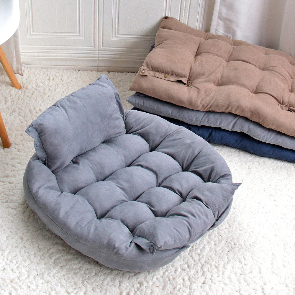 🇫🇷 Tapis-lit multifonction 3-en-1 pour chien et chat – Coussin doux, canapé ou niche chaude pour l’hiver 🇬🇧 3-in-1 Multifunction Pet Bed – Soft Cushion, Sofa & Warm Winter Nest for Dogs and Cats