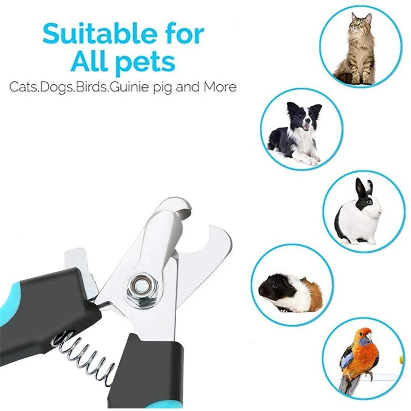 🇫🇷 Coupe-griffes pro avec butée de sécurité – Acier inoxydable – Pour chats et chiens, soin des griffes et toilettage. 🇬🇧 Pro nail clipper with safety guard – Stainless steel – For cats & dogs, claw care and grooming.