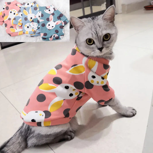🇫🇷 Vêtements doux pour chats – Sweat à capuche chaud d’hiver, pull confortable pour chats Sphynx & petits chiens | 🇬🇧 Sweet Pet Clothes for Cats – Winter Warm Hoodie Sweater for Sphynx Cats & Small Dogs