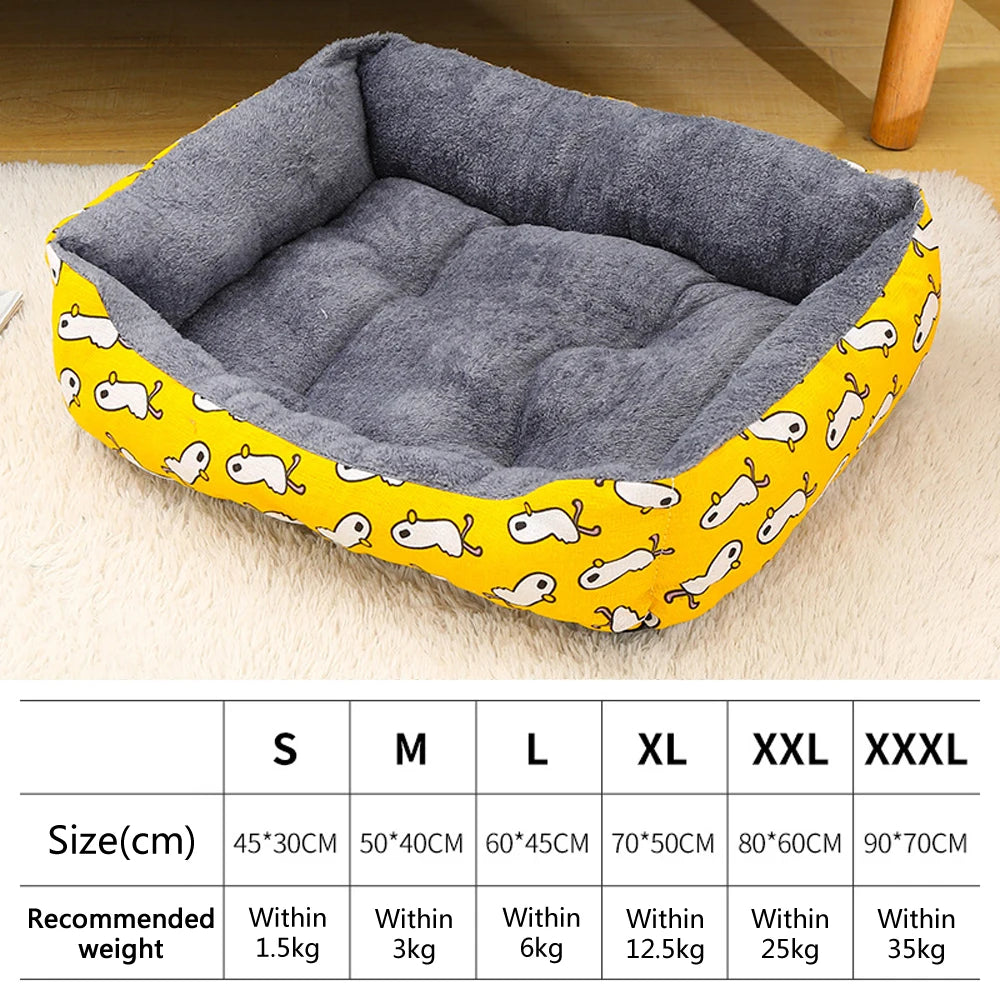🇫🇷 Grand lit chaud pour chien et chat, canapé niche avec tapis épais respirant.  🇬🇧 Large warm dog & cat bed, sofa house with thick breathable mat.