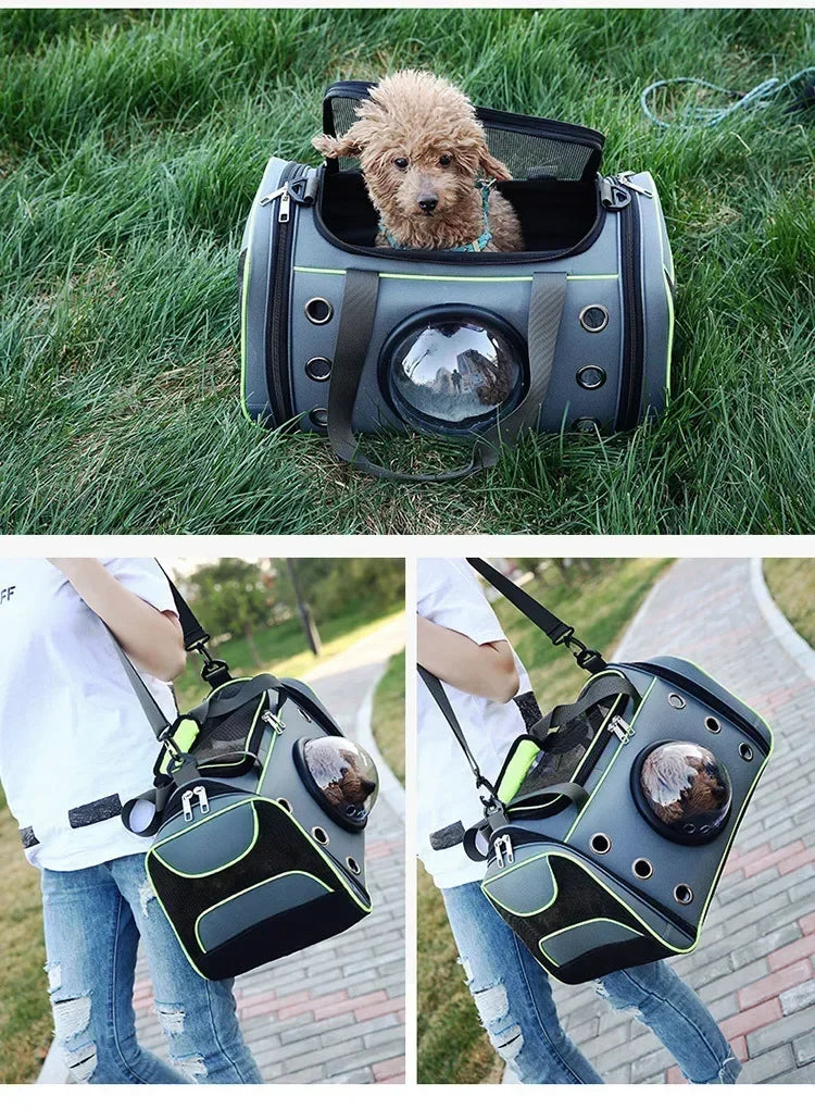 🇫🇷 Sac de transport pour chien et chat – Sac à main ou bandoulière, respirant et grande capacité pour petits animaux  🇬🇧 Dog & Cat Carrier Bag – Breathable crossbody or handbag with large capacity for small pets