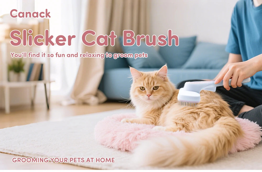 🇫🇷 Peigne anti-perte de poils pour chats et chiens – Dents douces à bouts ronds pour éviter les griffures – Outil de toilettage efficace. 🇬🇧 Cat & dog hair removal comb – Soft round needle tips prevent scratching – Effective grooming tool.