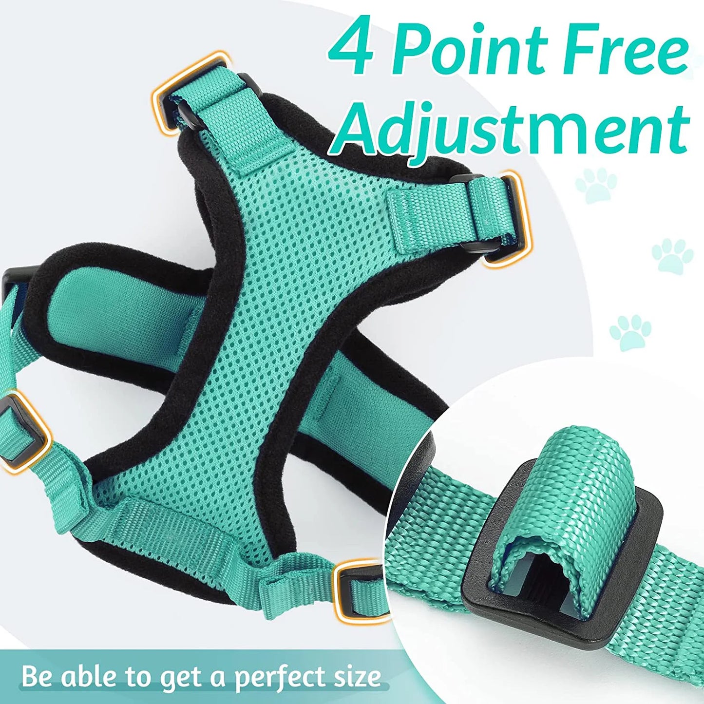 🇫🇷 Harnais pour chat avec laisse – Gilet réglable antidérapage, confortable et sécurisé pour la marche en extérieur 🇬🇧 Cat Harness and Leash – Escape-Proof Adjustable Soft Vest for Safe Outdoor Walks
