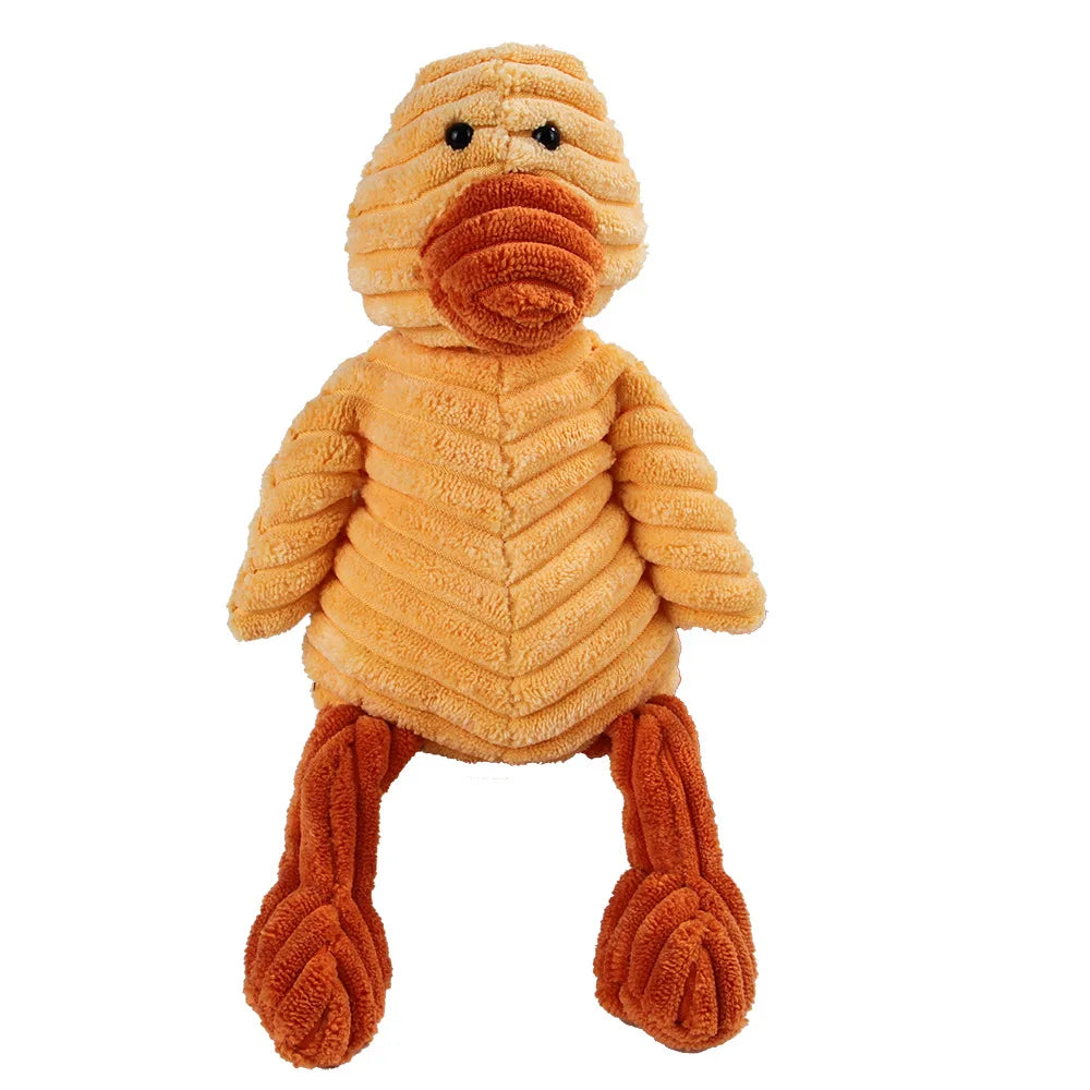 🇫🇷 Jouet en peluche avec couineur pour chien – Singe ou cochon en velours côtelé, nettoie les dents, résistant pour grands chiens. 🇬🇧 Corduroy monkey/pig plush dog toy with squeaker – Tooth cleaning, durable for large dogs.