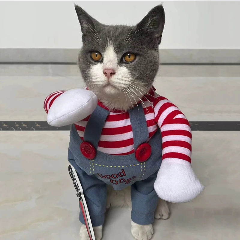 🇫🇷 Vêtements amusants pour chats – Costumes Halloween & Cosplay, Combinaisons douces et chaudes pour chats & petits chiens | 🇬🇧 Funny Cat Clothes – Halloween Cosplay Costumes, Soft Warm Outfits for Cats & Small Dogs