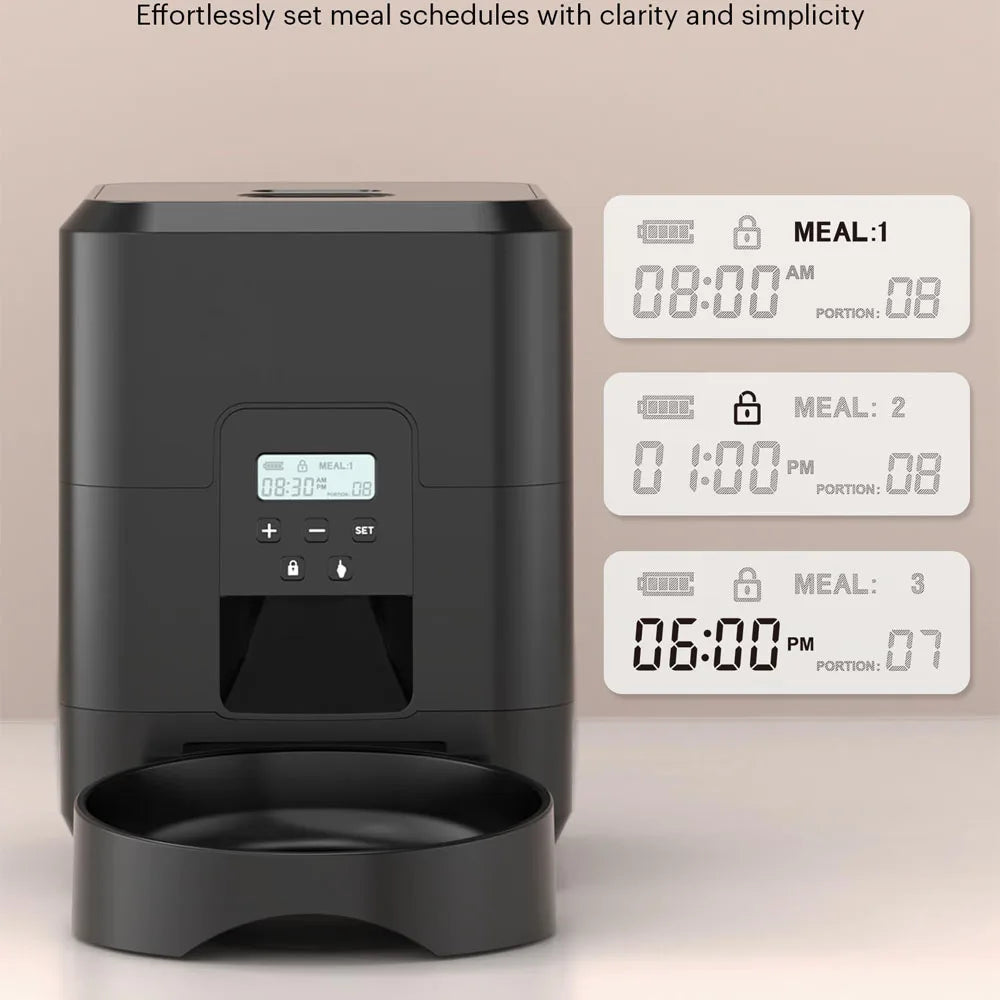 🇫🇷 🍽️ Nourriture programmée et lente – évite les excès ⏱️ Contrôle du temps – pour chiens et chats 🇬🇧 🍽️ Timed & slow feeding – avoids overeating ⏱️ Time control – for cats & dogs