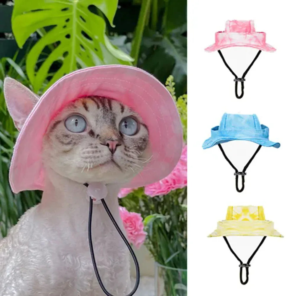 🇫🇷 Chapeau Cowboy pour Chat & Petit Chien – Accessoire de fête avec trous pour oreilles, déguisement mignon pour anniversaire & cosplay | 🇬🇧 Cat Cowboy Hat for Small Dogs & Cats – Cute Party Costume with Ear Holes