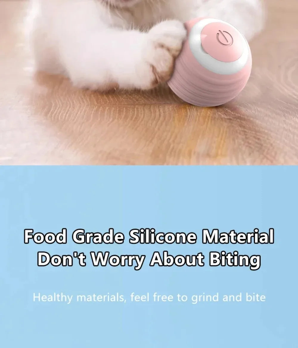 🇫🇷 Balle interactive intelligente pour chat – Jouet électronique automatique, roule toute seule et stimule l’instinct de chasse. 🇬🇧 Smart interactive cat ball – Automatic rolling electronic toy for indoor play & hunting fun.