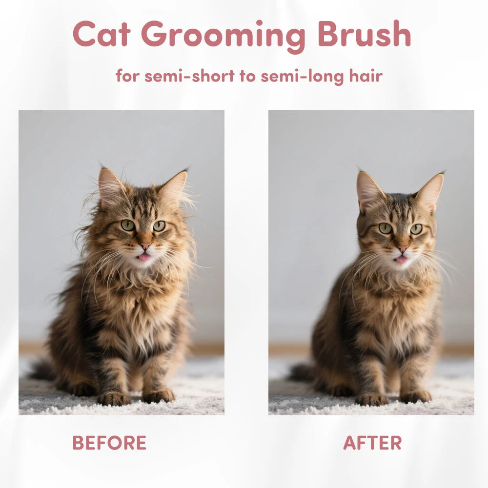 🇫🇷 Peigne anti-perte de poils pour chats et chiens – Dents douces à bouts ronds pour éviter les griffures – Outil de toilettage efficace. 🇬🇧 Cat & dog hair removal comb – Soft round needle tips prevent scratching – Effective grooming tool.