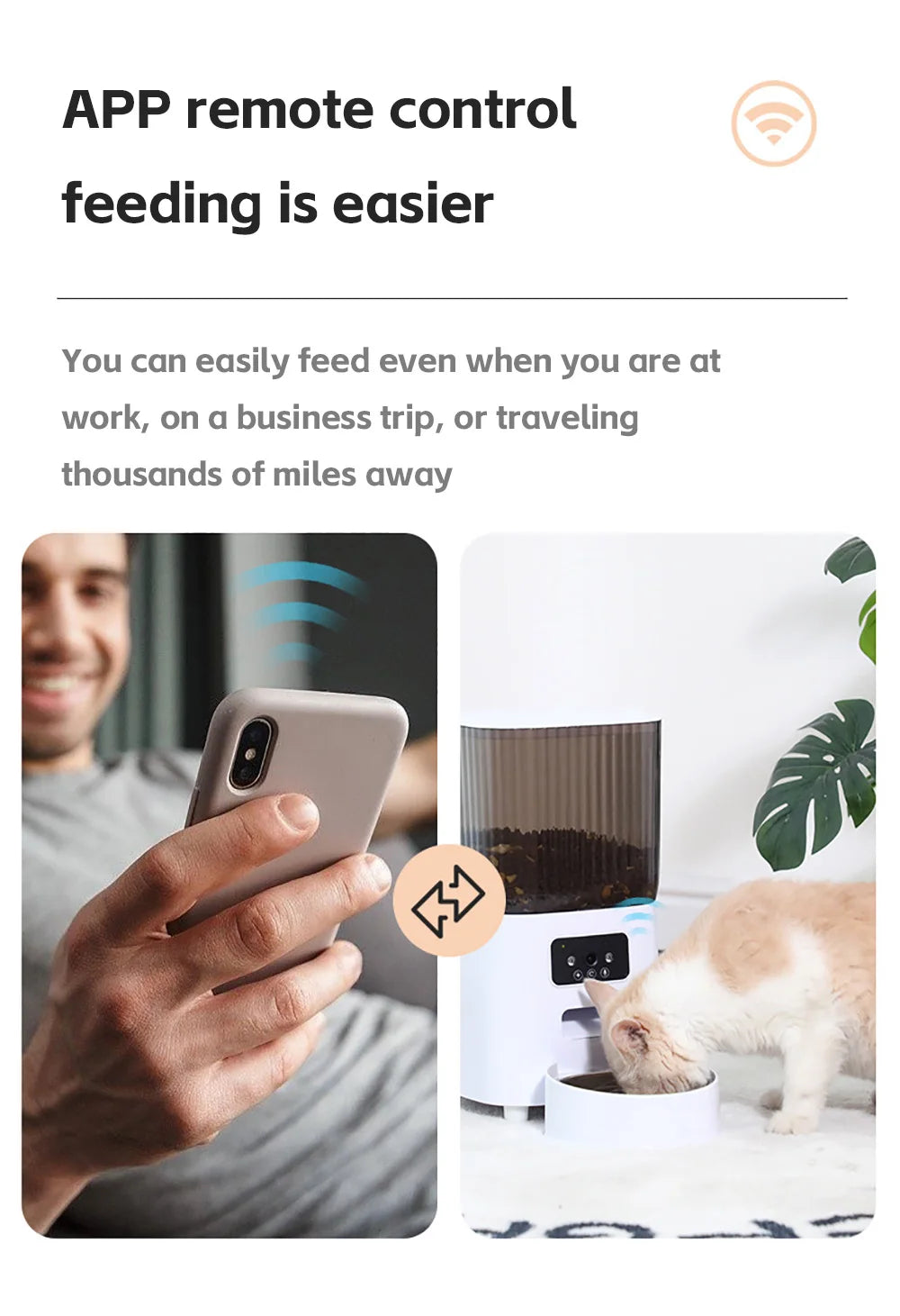 🇫🇷 Distributeur automatique 5L avec caméra – Double gamelle, enregistreur vocal, vidéo, pour croquettes chat/chien, contrôle intelligent 🇬🇧 5L Smart Auto Cat Feeder with Camera – Dual Bowls, Video & Voice Recorder, Dry Food Dispenser for Cats & Dogs